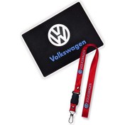 Resim Volkswagen Anahtarlıklı Kırmızı Oto Ayna Askı Ipi Araç Torpido Üstü Kaydırmaz Ped 