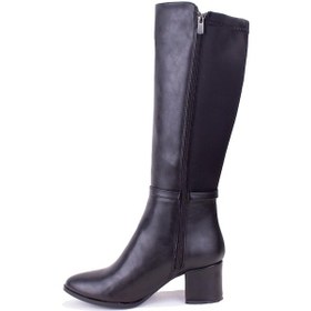 Resim Dagoster Dza07-928730 Siyah Streçli Klasik Topuklu Kadın Çizme 001 