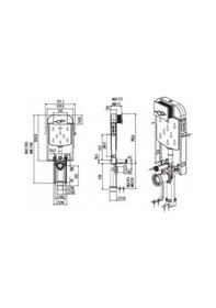Resim Creavit Gömme Rezervuar Gr5001 + Mat Buton + Ac50l Stop Valf + Cr 