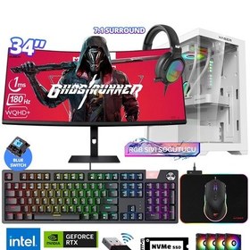 Resim Xaser Delux X102 i5-14400F 16 GB 512 GB M.2 NVMe SSD 6 GB RTX3050 34" Free Dos Masaüstü Oyuncu Bilgisayarı 