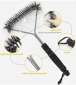 Resim Mangal Temizleyici Seti, 2 Parça Metal Fırça Ve Kazıyıcı 
