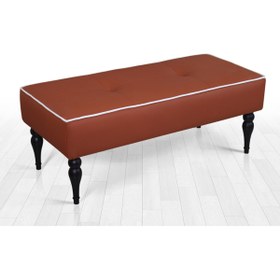 Resim Lorence Home Lungo Deri Bench Puf(Toprak) 