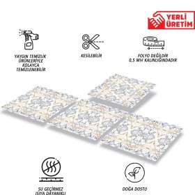 Resim Tink Kendinden Yapışkanlı Silinebilir Mermer 005 Desenli Pvc Karo 30X30 cm (56 Adet) 5m2 