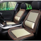 Resim Novahub Ahşap Boncuk Yaz Araba Koltuk Minderi Bej İmitasyon Serin Koltuk Yastığı 50x105cm 