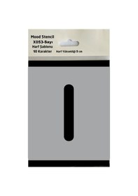 Resim Stencil Rakam Boyama Şablonu X053-sayı Rakam Yüksekliği 5 Cm 