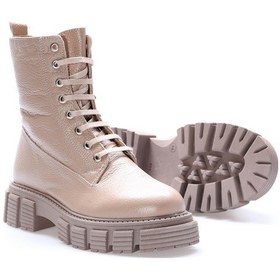 Resim Hakiki Deri Kürklü Kadın Klasik Bot 710kza6001 Vizon 