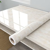 Resim Klasik Geometrik Mermer Desenli Kendinden Yapışkanlı Duvar Kağıdı, PVC, Su Geçirmez, Yağ Geçirmez, Ayrılabilir, Yuvarlak, Mutfak Tezgahı, Mobilya Yenileme, Fayans Duvar Kağıdı için 
