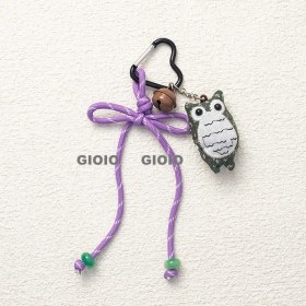 Resim Silver1 Gıoıo Yeni Sevimli Kedi Pençe Çapraz Giyinme Kurumi Bebek Araba Anahtarlık Büyük Kulak Köpek Çift Okul Çantası Hediye Anahtarlık Kolye (Yurt Dışından) 