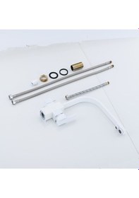 Resim Mutfak Eviye Bataryası Dual Flow Su Aritma Çikişl Beyaz Renk 