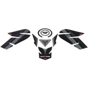 Resim GP KOMPOZİT Gp Kompozit Yamaha Mt-09 2013-2016 Uyumlu Tank Pad Seti Siyah 