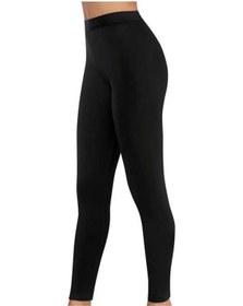 Resim Bayan Termal Tayt Termal Içlik Kadın Tayt Termal Çorap Hediyeli SiYAH 