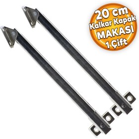 Resim Badem10 Kalkar Kapak Makası Dolap Çekmece Metal 20 cm Sessiz Açma Kapama Amortisör Piston (1 Çift) 