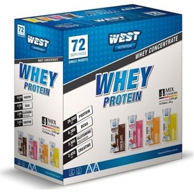 Resim West Nutrition Whey Protein 2592 gram 72 Saşe x 36 gr Mix 