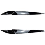 Resim Ön Far Kapağı Far Lambası Göz Kapağı Kaş Trimi Karın Kasları X5 X6 F15 F16 2014-2018 Parlak Siyah 