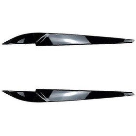 Resim Ön Far Kapağı Far Lambası Göz Kapağı Kaş Trimi Karın Kasları X5 X6 F15 F16 2014-2018 Parlak Siyah 