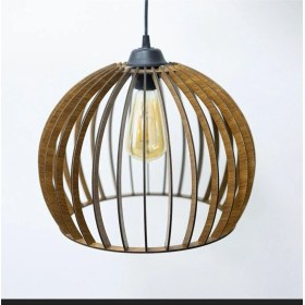 Resim Ahşap Zeus Modern Rustik Bohem Mutfak Yatak Odası Salon Avizesi 