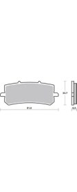 Resim Cf Moto Bak Brakes Fmb-021-S Cf Moto Nk 150 (Abs), Nk250 (Eski Model). Rks Vieste 249. Ön Fren Balatası Yarı Sinter Kalite 