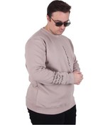 Resim Starbattal Büyük Beden Bisiklet Yaka Sweat Double Face 25707 Bej Bej 