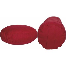 Resim Bordo Meditasyon Minderi Silindir Yoga Bolster Minderi Ikili Set 