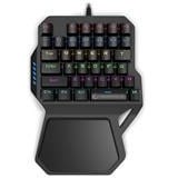 Resim Rampage KB-R77 PALM USB Rainbow Backlight Outemu Blue Switch Mekanik 36 Tuşlu Mini Gaming Oyuncu Klavye 