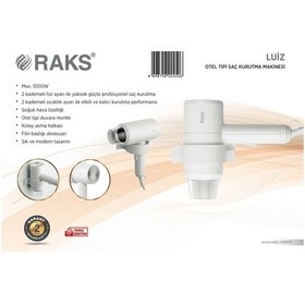 Resim Raks Luiz 1000W Otel Tipi Saç Kurutma Makinesi 