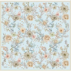 Resim Armine Tivil İpek Eşarp 9347-80 Buz Mavi Karışık Desen Çok Renkli 