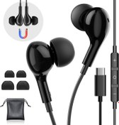 Resim iPhone 16 için USB C Kulaklıklar Samsung Galaxy S24/S23/S22/S21 Ultra için Kablolu Kulaklık iPhone 15 Pro için Mikrofonlu Kablolu Kulaklıklar Stereo Gürültü Önleyici Tip C Kulaklıklar, Pixel 9/Oneplus 