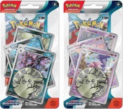 Resim Pokemon Trading Card Game Scarlet and Violet Paradox Rift Premium Checklane Booster Pack Tinkaton and Hydreigon 