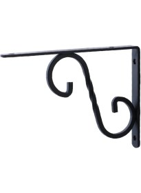 Resim Raf Altı Metal Ayak Ferforje Siyah Raf Tutucu 150 x 230 mm (2 Adet) 