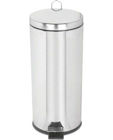 Resim Palex 3700-330 Krom Pedallı Çöp Kovası 30 Lt Gri 