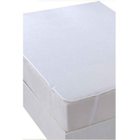 Resim Divanev Alez Çift Kişilik 160x200 Cm Pamuk Sıvı Geçirmez Köşe Lastikli Beyaz Beyaz 