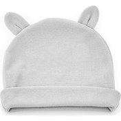 Resim Babyjem Unisex Bebek Gri Yenidoğan Kulaklı Şapka 