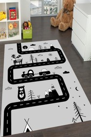 Resim YTR HOME Makinede Yıkanabilir Kaymaz Taban Leke Tutmaz Eğitici Bebek Ve Çocuk Odası Halısı Oyun Matı 
