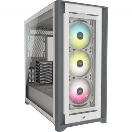 Resim Corsair iCUE 5000X RGB Temperli Cam Mid-Tower ATX Bilgisayar Kasası - Beyaz 