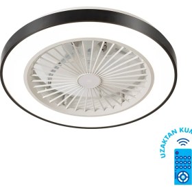 Resim VANTİ-KCF297-15 Watt Ledli Dekoratif Tavan Vantilatörü Siyah Dsdrn 