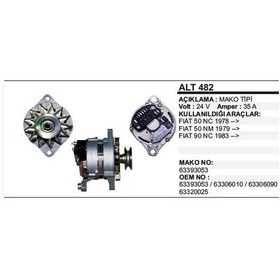 Resim Alternatör 24v 35a Fıat 50nc 90nc İveco 110 130 140 150 Seri Eurocargo 42498163 Dodo Alt482 