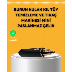 Resim Belle Fusion Mey Ithalat® USB Şarjlı Sessiz Burun ve Kulak Kılı Temizleme Cihazı 
