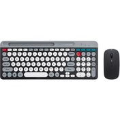 Resim Youtek Zyg806 Kablosuz Bluetooth Çift Modlu Klavye Ve Fare Seti, Telefon Desteği İle Siyah Diğer 