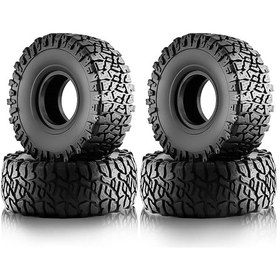 Resim Geekyou 1/10 Rc Araçlar İçin 4 Adet Kauçuk Lastik Seti - Bjm300 1.9 İnç, Trax Trx4, Scx10, Rgt Jeep Wrangler Uyumlu 