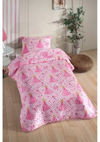 Resim Prenses Desen Çocuk-genç Odası Tek Kişilik Pike Takımı Çarşafsız 