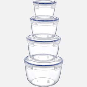 Resim Dünya Plastik 4'lü Yuvarlak Saklama Kabı Set 