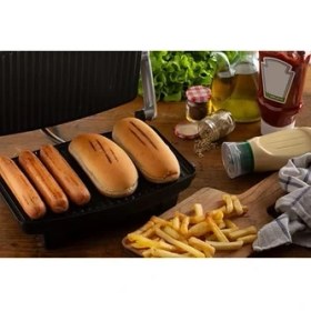 Resim Korkmaz Izgara Ve Tost Makinesi 1911/10 - Grill Toast Machine, 1000 Watt, Yapışmaz Çizgili Plaka 