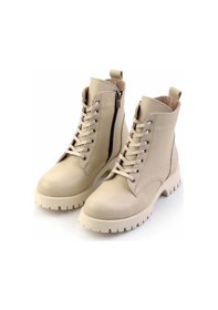 Resim Bej Hakiki Deri Kadın Bot & Bootie K02028700703 Bej 