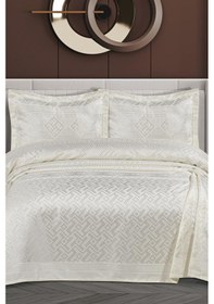 Resim Lena Şönil Çift Kişilik Yatak Örtüsü 240x260 Cm Krem Krem 