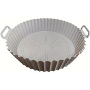 Resim Topshop1 Kolay Temizlenir 18 Inç Gri Airfryer Yapışmaz Silikon Kaplama 