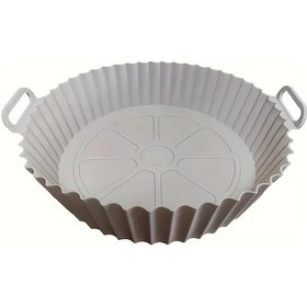 Resim Topshop1 Kolay Temizlenir 18 Inç Gri Airfryer Yapışmaz Silikon Kaplama 