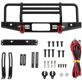 Resim Yunboo Alüminyum Ön Tampon, 1/10 Trax4 Axial Scx10 90046 90047 İçin Uyumlu, Siyah Renk, Tamir Ve Koruma Aparatı 