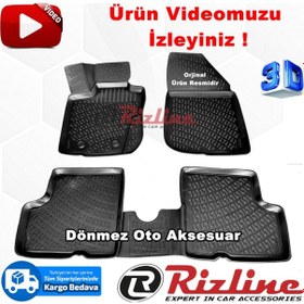 Resim Dacia Duster 4X2 3D Paspas Havuzlu Siyah 2010-2017 Arası Rizline N11.23379 