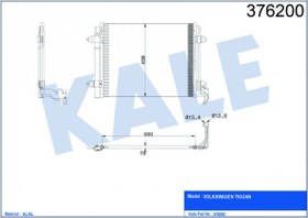 Resim KLIMA RADYATORU KONDANSOR TIGUAN 07- 58045016 OTO/MEK SANZIMAN KALE 376200 KALE