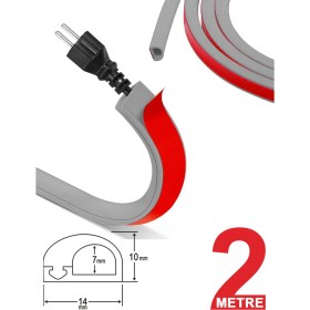 Resim Esnek Kablo Kanalı Gri / GT-KK02 